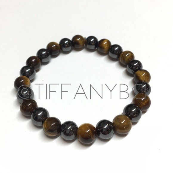 Stone Hematite Tiger Eye Bracelet - Picture 5 of 9